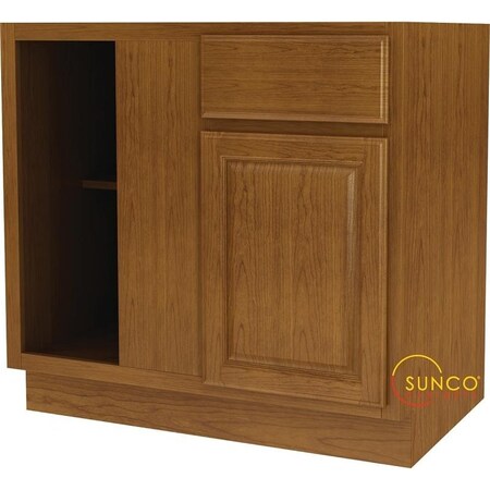 Sunco Cabinets Sunco Base Cabinet, 42 in OAW, 24 in OAD, 3412 in OAH, Wood, Amber, 1Drawer, 1Shelf, 1Door BBC42RT-SC